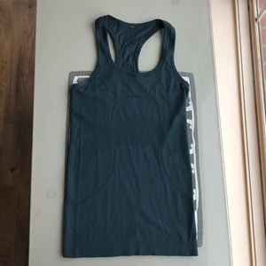 teal lulu lemon swiftly tech razorback tank top